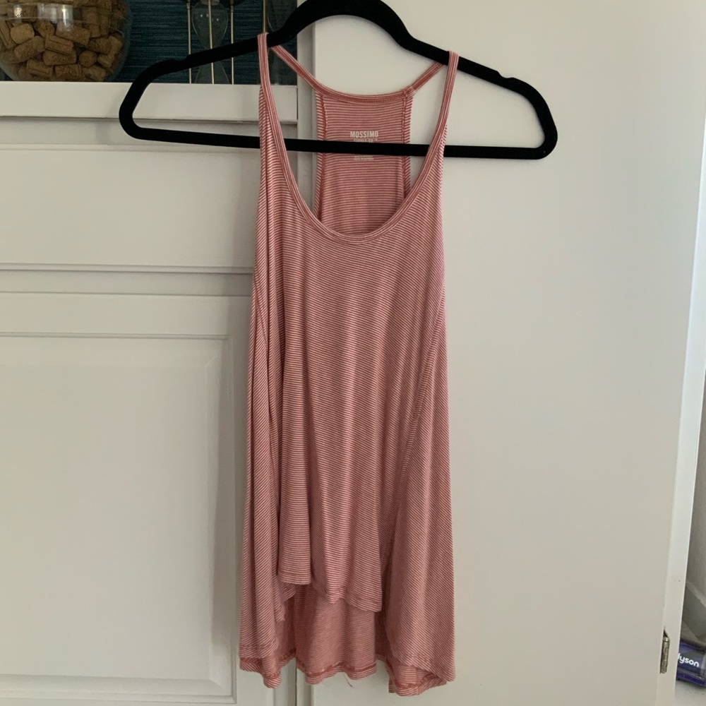 Mossimo Supply Co Orange Striped Tank Top